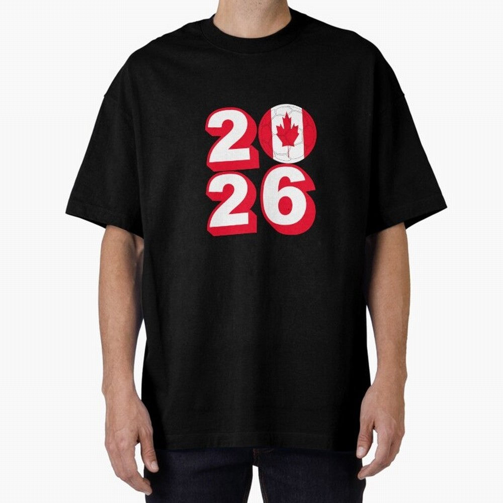 Canada 2026 Soccer Ball Graphic Design Classic T-Shirt Elevate the FIFA World Cup 2026 Group Stage Journey through Messi and Cristiano Ronaldo Highlights, Spain Pride, Vintage Soccer Flavor, Modern Football Stars, National Flags and Final Night