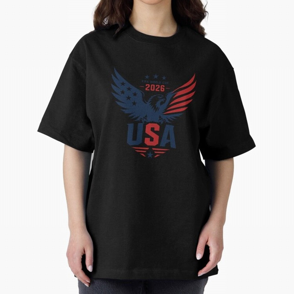 FIFA World Cup 2026 USA Eagle ¨C Patriotic Soccer Art Classic T-Shirt Honor the Beautiful Game during FIFA World Cup 2026 USA Canada Mexico for Fans of Messi, Neymar and Mbappe and Spain and Netherlands, Bringing Worldwide Fan Energy, Dramatic