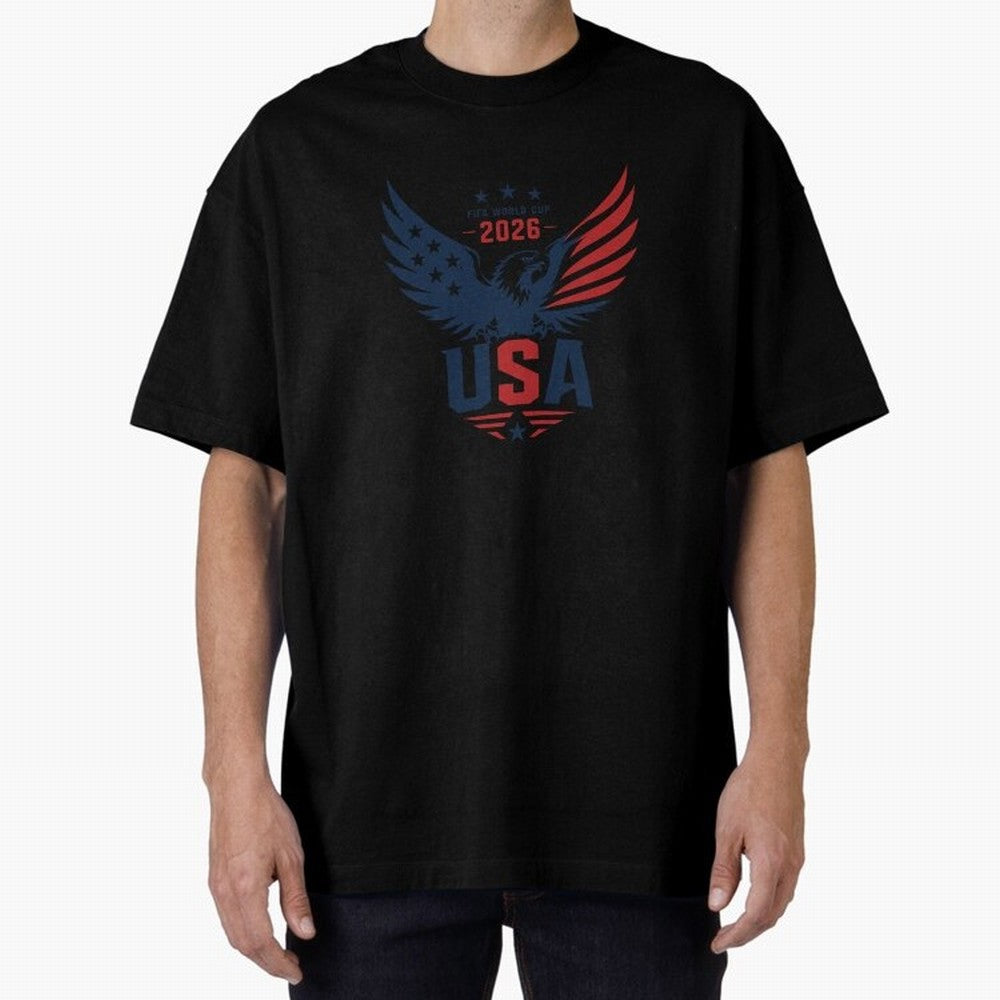 FIFA World Cup 2026 USA Eagle ¨C Patriotic Soccer Art Classic T-Shirt Honor the Beautiful Game during FIFA World Cup 2026 USA Canada Mexico for Fans of Messi, Neymar and Mbappe and Spain and Netherlands, Bringing Worldwide Fan Energy, Dramatic