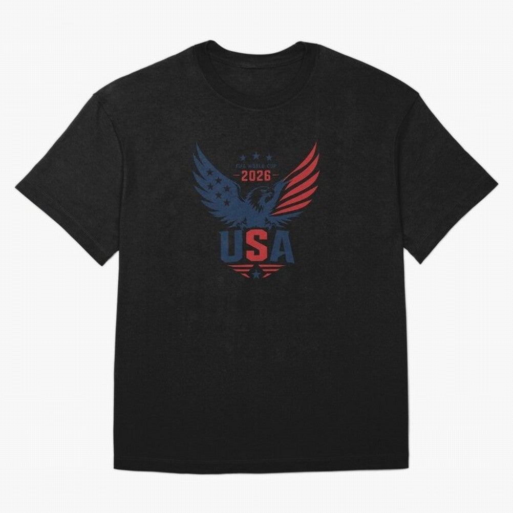FIFA World Cup 2026 USA Eagle ¨C Patriotic Soccer Art Classic T-Shirt Honor the Beautiful Game during FIFA World Cup 2026 USA Canada Mexico for Fans of Messi, Neymar and Mbappe and Spain and Netherlands, Bringing Worldwide Fan Energy, Dramatic