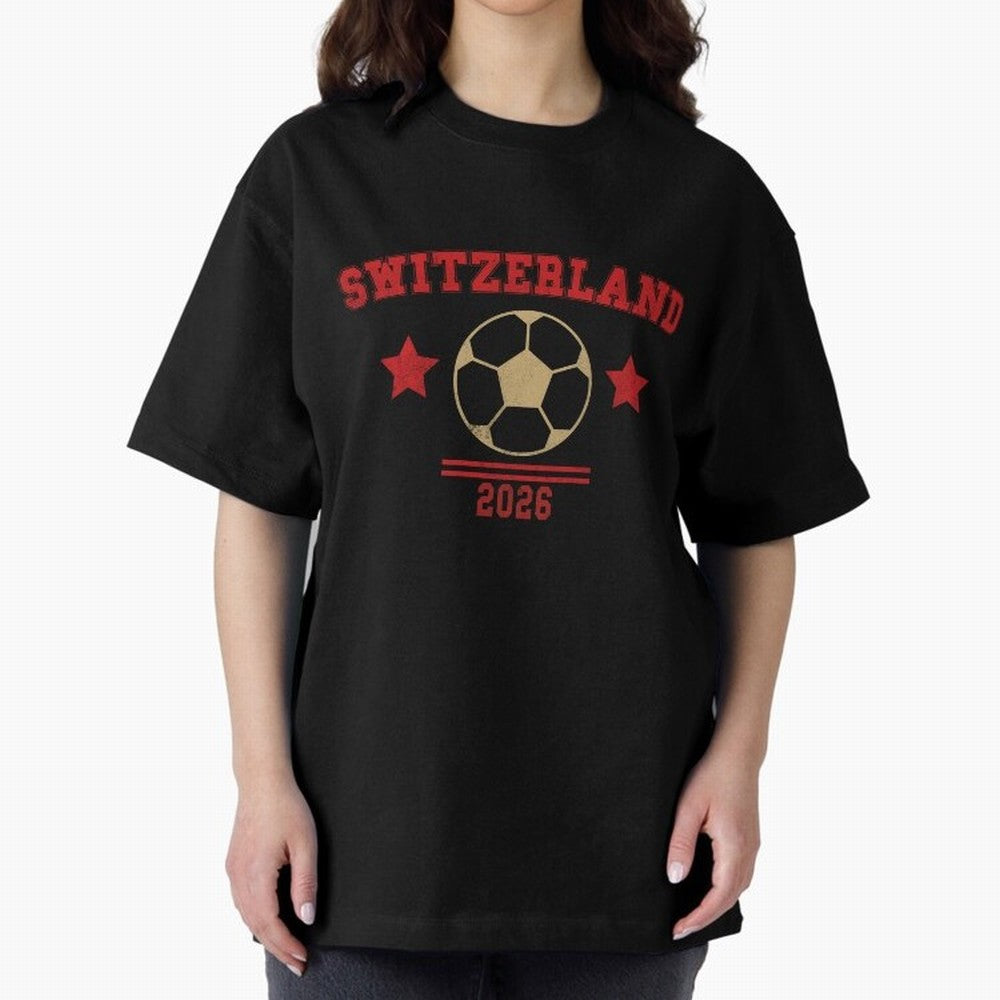 Switzerland ¡ª Vintage Soccer Tee Classic T-Shirt Celebrate the FIFA World Cup 2026 Group Stage Journey through CR7 and Messi Highlights, France and Portugal Pride, Goal Celebration Energy, Supporter Heritage, Football Icons and Worldwide
