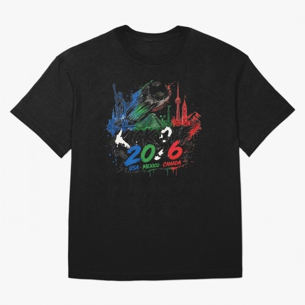 Kick Off 2026 USA Mexico Canada Soccer Graphic Classic T-Shirt Join the FIFA World Cup 2026 USA Canada Mexico Journey through Cristiano Ronaldo, Haaland and CR7 Highlights, Portugal Pride, Vintage Soccer Flavor, Modern Football Stars, National