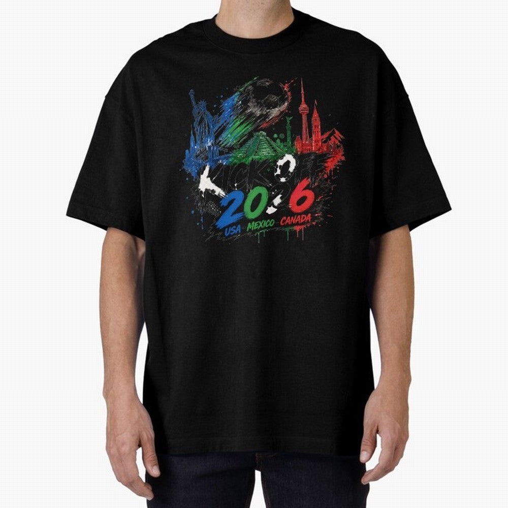 Kick Off 2026 USA Mexico Canada Soccer Graphic Classic T-Shirt Join the FIFA World Cup 2026 USA Canada Mexico Journey through Cristiano Ronaldo, Haaland and CR7 Highlights, Portugal Pride, Vintage Soccer Flavor, Modern Football Stars, National
