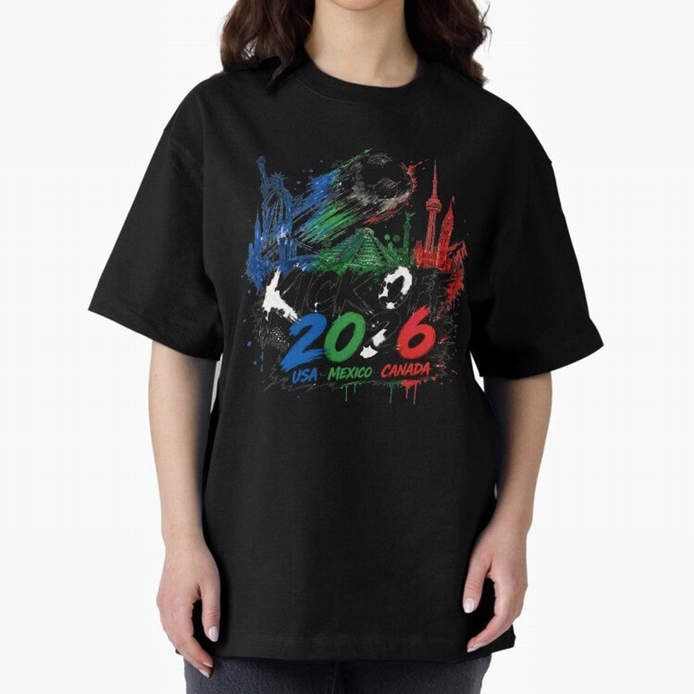 Kick Off 2026 USA Mexico Canada Soccer Graphic Classic T-Shirt Join the FIFA World Cup 2026 USA Canada Mexico Journey through Cristiano Ronaldo, Haaland and CR7 Highlights, Portugal Pride, Vintage Soccer Flavor, Modern Football Stars, National