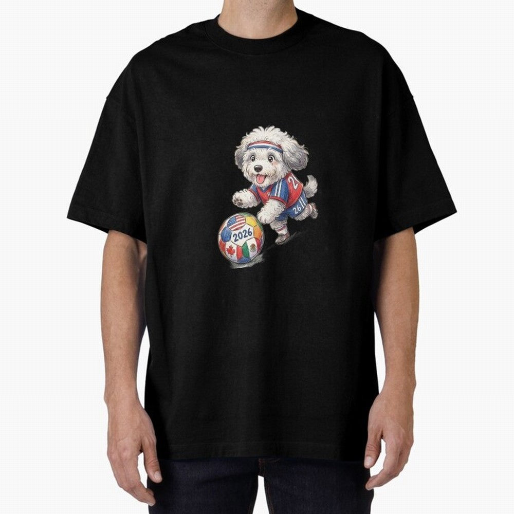 Cute Sheepdog Soccer Star - 2026 World Cup Fluffy Puppy Classic T-Shirt Feel the Roar of Match Day Hype around FIFA World Cup 2026, Messi and Cristiano Ronaldo, France and Portugal, Retro Football Energy, Iconic Rivalries, Trophy Chase Drama and