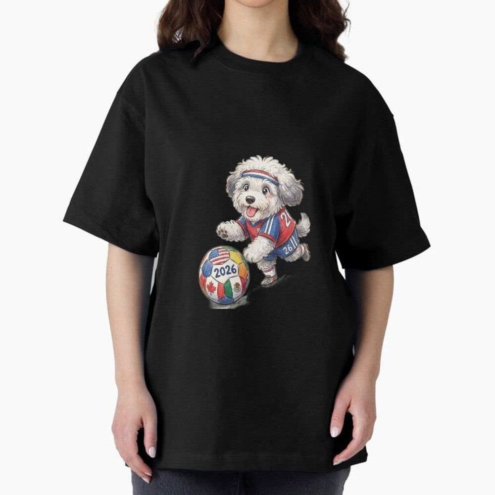 Cute Sheepdog Soccer Star - 2026 World Cup Fluffy Puppy Classic T-Shirt Feel the Roar of Match Day Hype around FIFA World Cup 2026, Messi and Cristiano Ronaldo, France and Portugal, Retro Football Energy, Iconic Rivalries, Trophy Chase Drama and