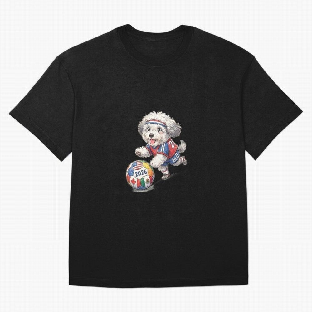 Cute Sheepdog Soccer Star - 2026 World Cup Fluffy Puppy Classic T-Shirt Feel the Roar of Match Day Hype around FIFA World Cup 2026, Messi and Cristiano Ronaldo, France and Portugal, Retro Football Energy, Iconic Rivalries, Trophy Chase Drama and
