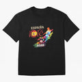 Spain Ol¨¦ 2026 Colorful Watercolor Football Graphic Classic T-Shirt Show Your Stadium Side during FIFA World Cup 2026 Group Stage for Fans of Mbappe and Neymar and Argentina, Bringing Global Supporter Spirit, Legendary Goals, National Colors and