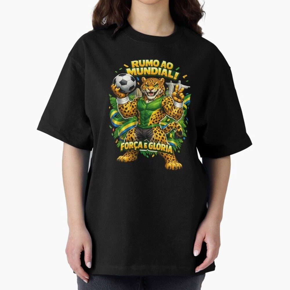 Brazil World Cup 2026 Jaguar Fan Art Classic T-Shirt Show Your Stadium Side during Match Day Hype around FIFA World Cup 2026 USA Canada Mexico, Messi and Cristiano Ronaldo, France, Stadium Memories, Football Loyalty, International Chants and
