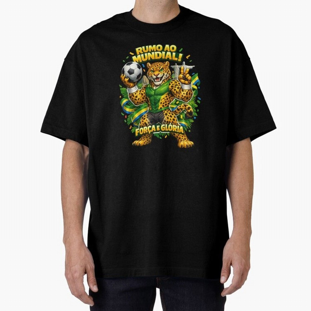 Brazil World Cup 2026 Jaguar Fan Art Classic T-Shirt Show Your Stadium Side during Match Day Hype around FIFA World Cup 2026 USA Canada Mexico, Messi and Cristiano Ronaldo, France, Stadium Memories, Football Loyalty, International Chants and