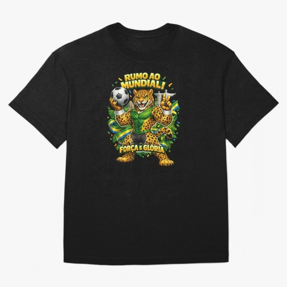 Brazil World Cup 2026 Jaguar Fan Art Classic T-Shirt Show Your Stadium Side during Match Day Hype around FIFA World Cup 2026 USA Canada Mexico, Messi and Cristiano Ronaldo, France, Stadium Memories, Football Loyalty, International Chants and