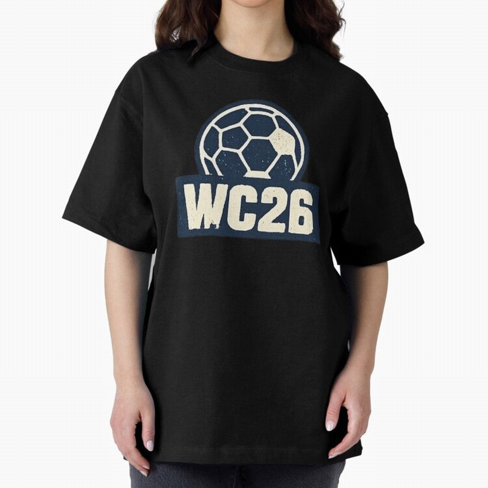 WC26 Retro Soccer Ball Vintage Football Fan Design Classic T-Shirt Bring Global Tournament Vibes to FIFA World Cup 2026 USA Canada Mexico Built around Cristiano Ronaldo, Haaland and CR7, Portugal, Spain and Germany Energy, Football Passion,
