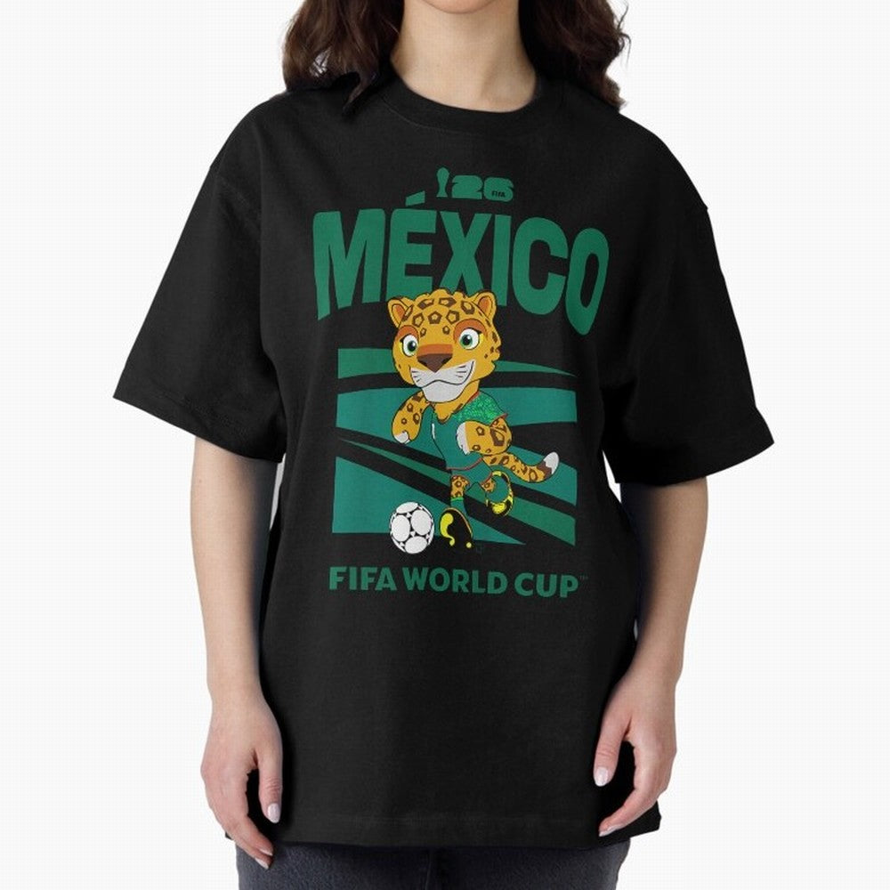 Kids World Cup26 Mexico Mascot Ball Classic T-Shirt Experience the Global Stage of FIFA World Cup 2026 Group Stage for Fans of Messi and Cristiano Ronaldo and England, Bringing Vintage Soccer Flavor, Modern Football Stars, National Flags and Final