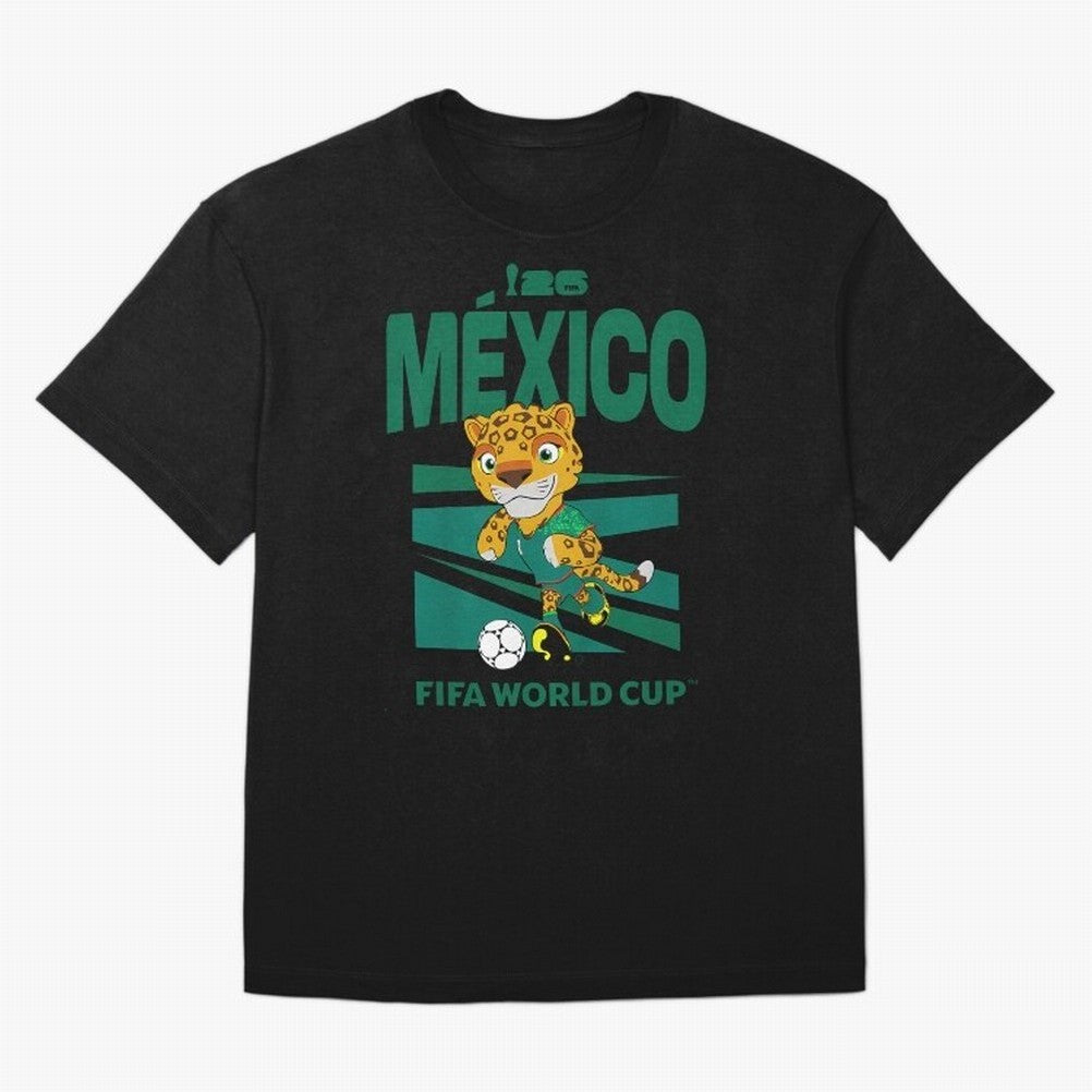 Kids World Cup26 Mexico Mascot Ball Classic T-Shirt Experience the Global Stage of FIFA World Cup 2026 Group Stage for Fans of Messi and Cristiano Ronaldo and England, Bringing Vintage Soccer Flavor, Modern Football Stars, National Flags and Final
