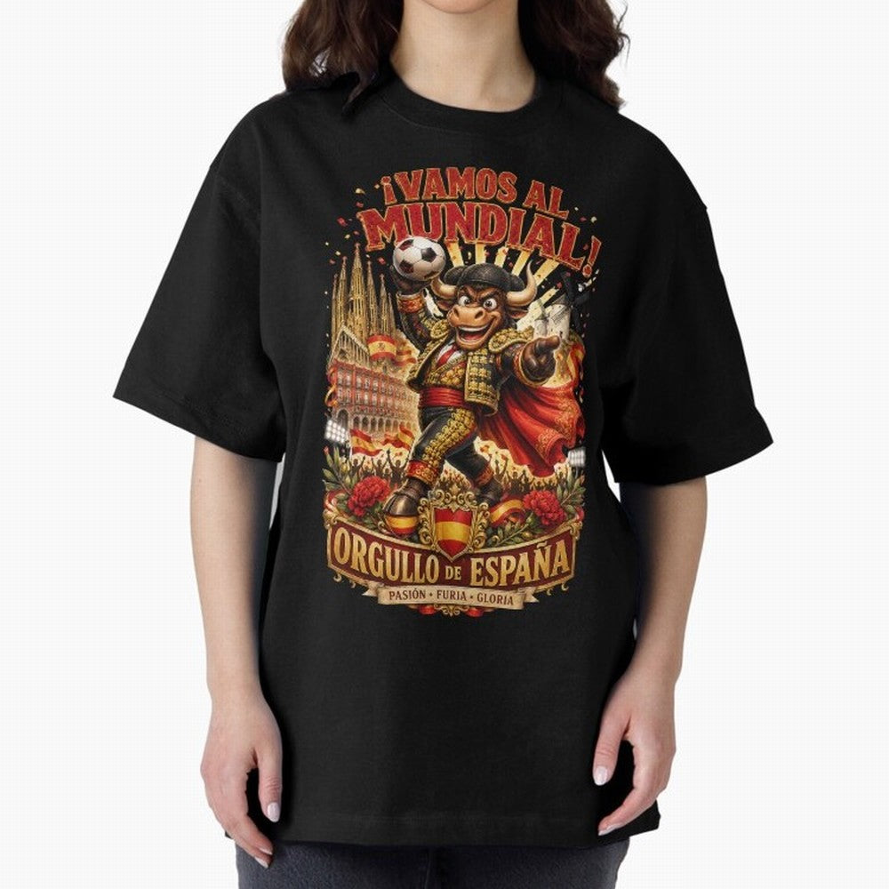 Spain World Cup 2026 Bull Fan Art Classic T-Shirt Celebrate Fan Culture around FIFA World Cup 2026 Group Stage for Fans of Mbappe and Portugal, Spain and Germany, Bringing Tournament Hype, Historic Matchups, Family Viewing Parties and Global Sports