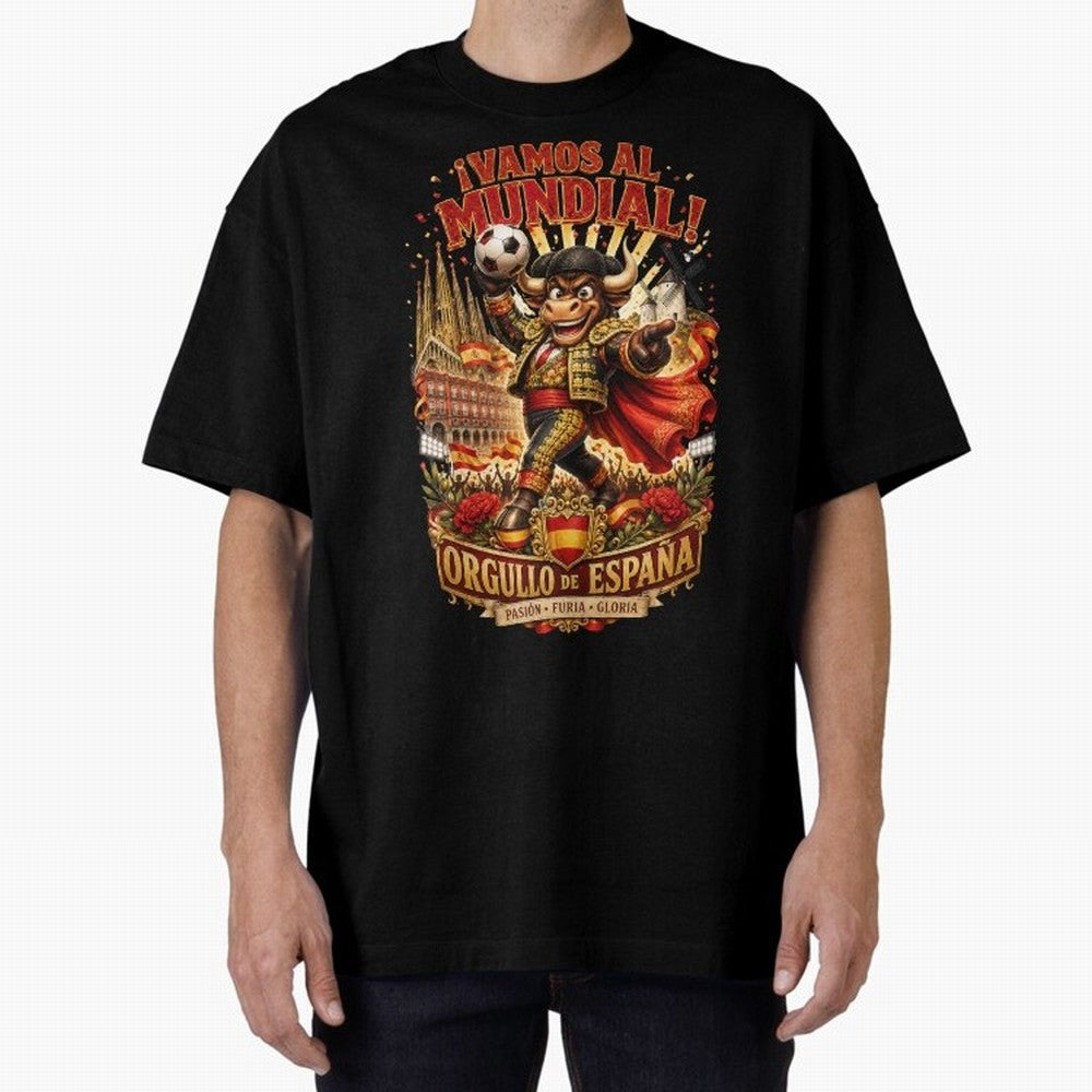 Spain World Cup 2026 Bull Fan Art Classic T-Shirt Celebrate Fan Culture around FIFA World Cup 2026 Group Stage for Fans of Mbappe and Portugal, Spain and Germany, Bringing Tournament Hype, Historic Matchups, Family Viewing Parties and Global Sports