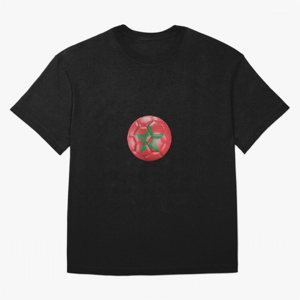 Morocco Ball Classic T-Shirt Join the Countdown to FIFA World Cup 2026 USA Canada Mexico for Fans of CR7 and Messi and Portugal, Bringing Championship Spirit, Famous Goals, Roaring Crowds and International Football Unity; Made for Die Hard