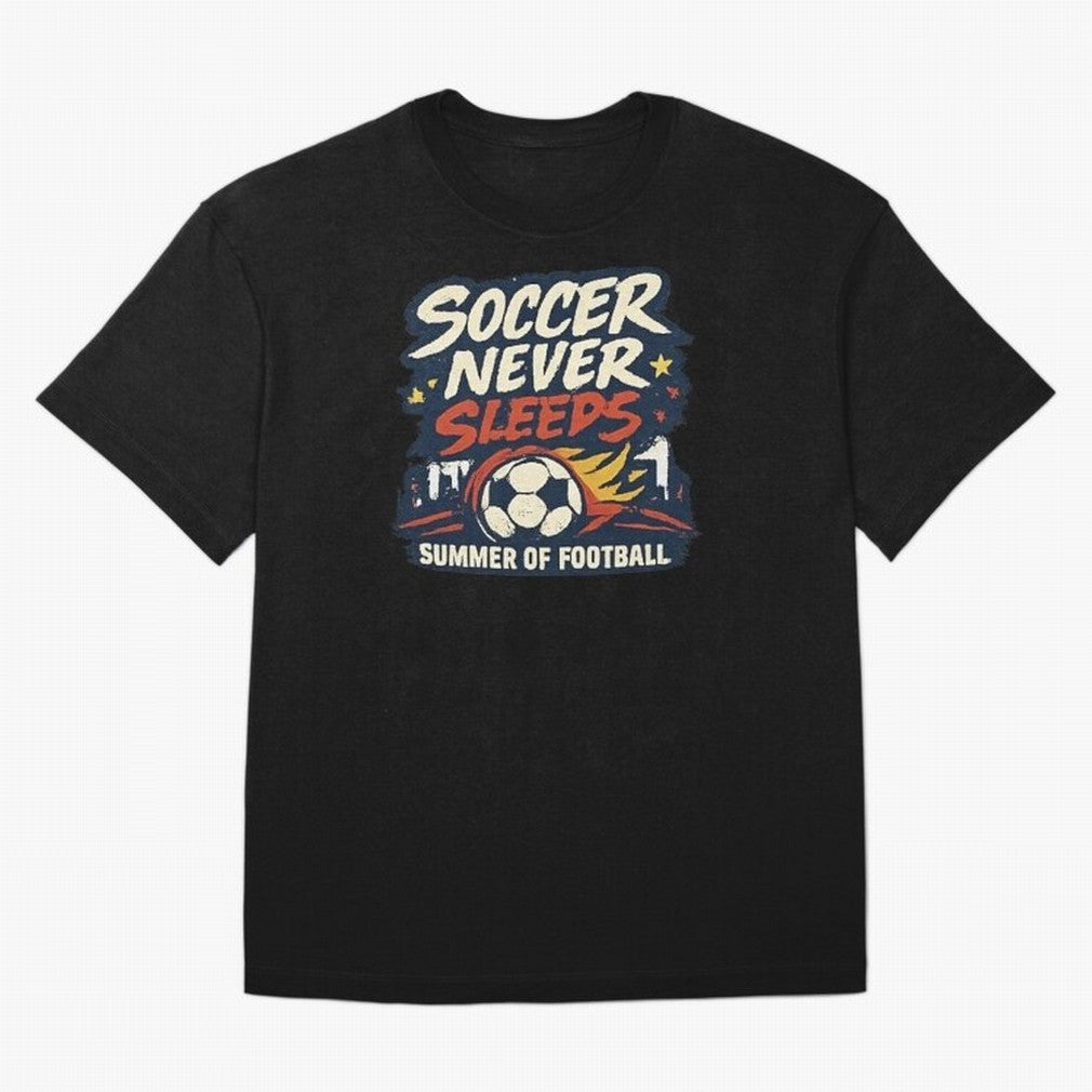 Soccer Never Sleeps Summer of Football Vintage Soccer Fan Tee Classic T-Shirt Celebrate the Road through the FIFA World Cup 2026 Journey through Haaland Highlights, Netherlands Pride, Global Supporter Spirit, Legendary Goals, National Colors and