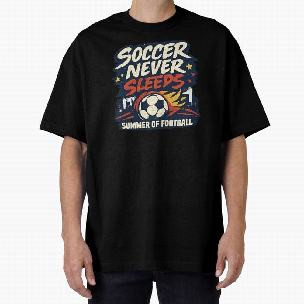 Soccer Never Sleeps Summer of Football Vintage Soccer Fan Tee Classic T-Shirt Celebrate the Road through the FIFA World Cup 2026 Journey through Haaland Highlights, Netherlands Pride, Global Supporter Spirit, Legendary Goals, National Colors and