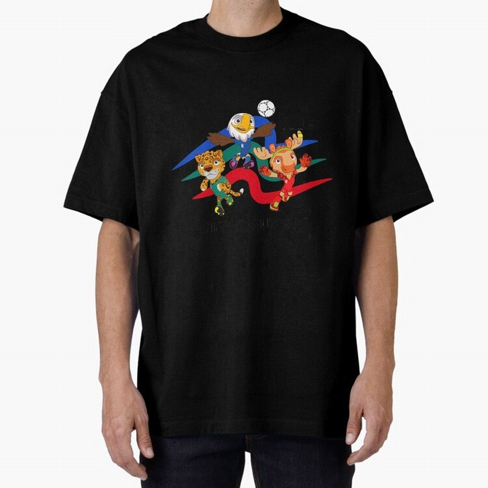 Kids World Cup26 Host Country Mascots Action Classic T-Shirt Bring Bold Fan Energy to Match Day Hype around FIFA World Cup 2026 USA Canada Mexico, CR7 and Messi, England and Germany, Champion Mindset, Group Stage Buzz, Knockout Tension and