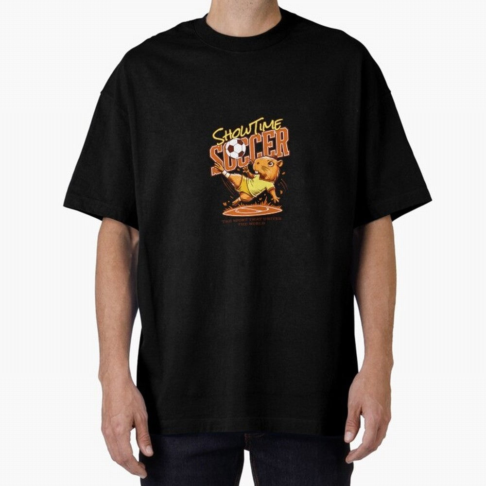 Capybara Playing Soccer Football Yellow Vibes Classic T-Shirt Experience the Global Stage of Match Day Hype around FIFA World Cup 2026 USA Canada Mexico, Mbappe, Portugal, Soccer Culture, Superstar Moments, National Team Dreams and Competitive