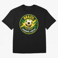 Vibrant and Elegant Brazil Soccer Emblem Classic T-Shirt Celebrate the Next Chapter of FIFA World Cup 2026 Featuring Neymar, Haaland and Cristiano Ronaldo, Spain and Netherlands Energy, Football Passion, Legendary Performances, Festival Vibes and