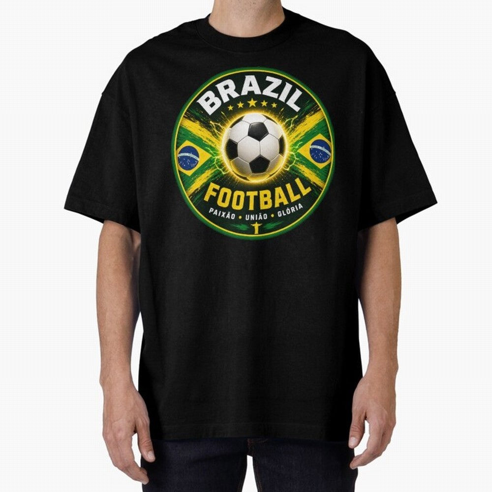 Elegant Brazil Football Emblem Classic T-Shirt Build the FIFA World Cup 2026 Journey through Messi, Neymar and Mbappe Highlights, England and Germany Pride, Match Day Excitement, Supporter Culture, Golden Goals and Global Football Passion; Great