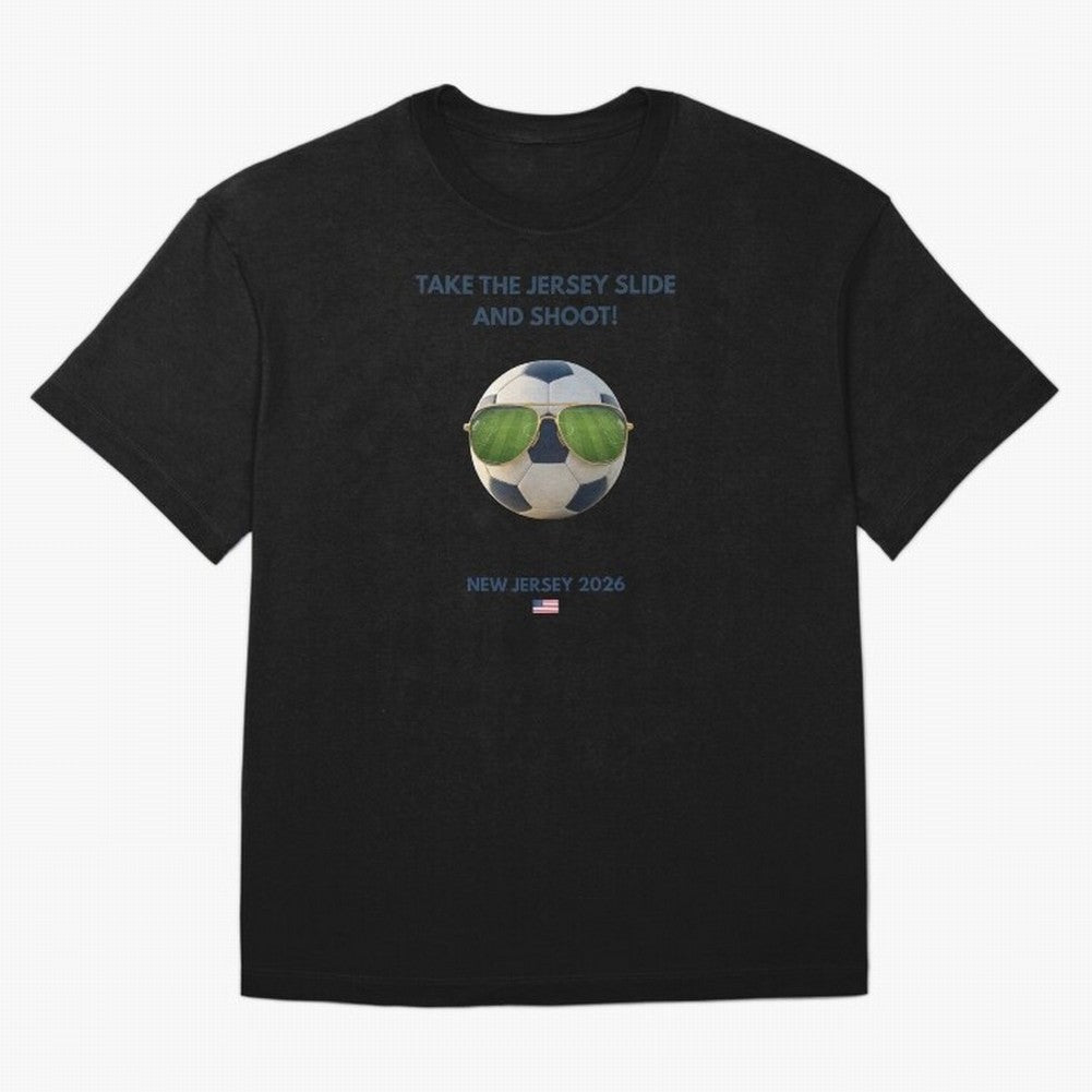 WC26 Hosting City: New Jersey | Fun and Smart Soccer Fan Gear Classic T-Shirt Represent FIFA World Cup 2026 USA Canada Mexico for Fans of Mbappe and Brazil, Portugal and Argentina, Bringing Goal Celebration Energy, Supporter Heritage, Football