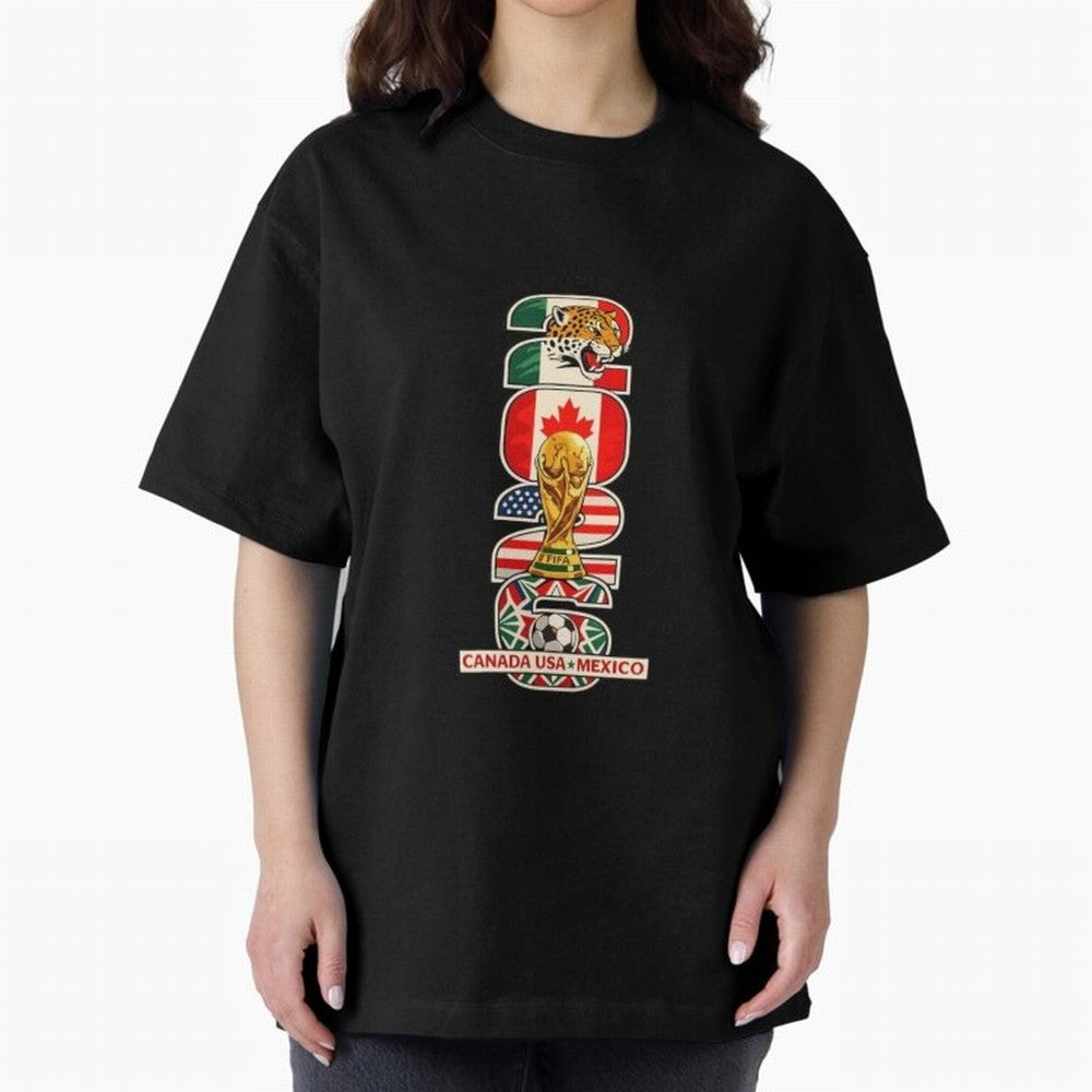 Vertical Host Nations Landmark Art Classic T-Shirt Celebrate Rivalries and Pride in FIFA World Cup 2026 Group Stage for Fans of Messi and Brazil, Bringing Football Passion, Legendary Performances, Festival Vibes and Supporter Community; Ideal for