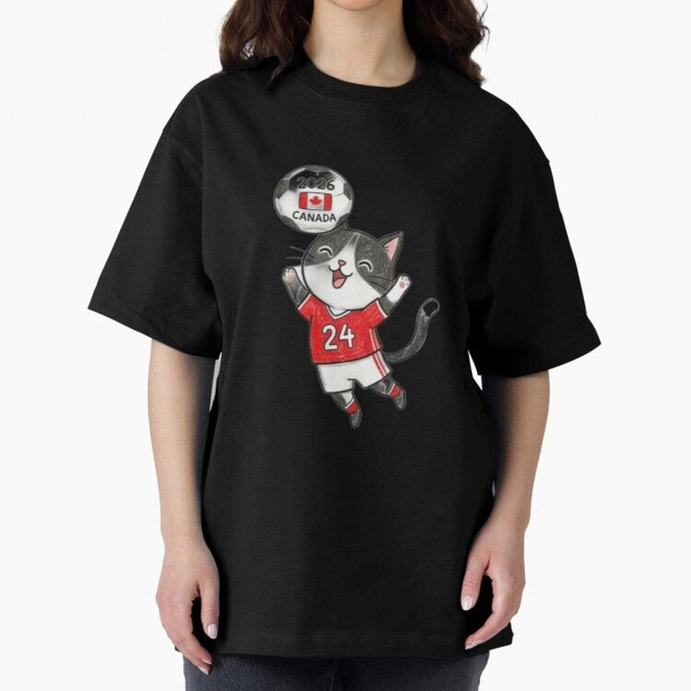 Canada Soccer Cat #24 - 2026 World Cup Celebration Classic T-Shirt Show Fan Pride Across Match Day Hype around FIFA World Cup 2026, Mbappe and Neymar, Germany, Retro Football Energy, Iconic Rivalries, Trophy Chase Drama and Stadium Atmosphere;