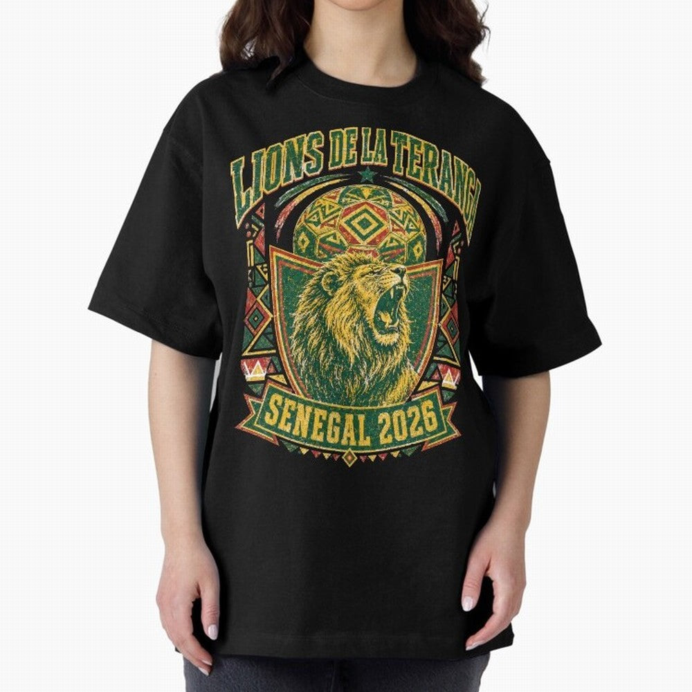 Lions De La Teranga Senegal 2026 World Cup Soccer T-Shirt Classic T-Shirt Unlock Global Football Passion for FIFA World Cup 2026 Group Stage, Highlighting CR7 and Messi, France and Portugal, Classic Soccer Heritage, Championship Pressure, Fan