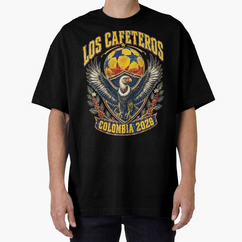 Los Cafeteros Colombia 2026 World Cup Soccer T-Shirt Classic T-Shirt Back Your Heroes with Match Day Hype around FIFA World Cup 2026, Messi, Neymar and Mbappe, Brazil, Portugal and Argentina, Football History, Final Match Energy, Crowd Noise and
