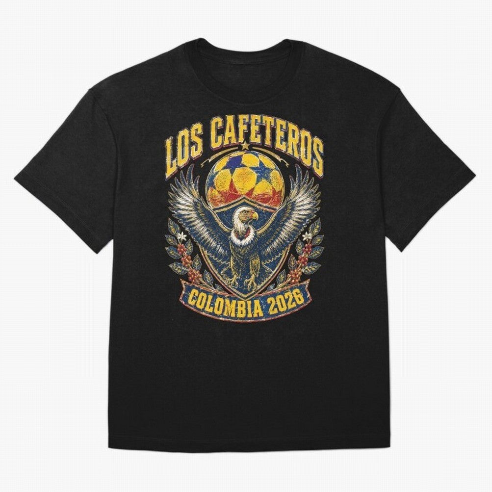 Los Cafeteros Colombia 2026 World Cup Soccer T-Shirt Classic T-Shirt Back Your Heroes with Match Day Hype around FIFA World Cup 2026, Messi, Neymar and Mbappe, Brazil, Portugal and Argentina, Football History, Final Match Energy, Crowd Noise and