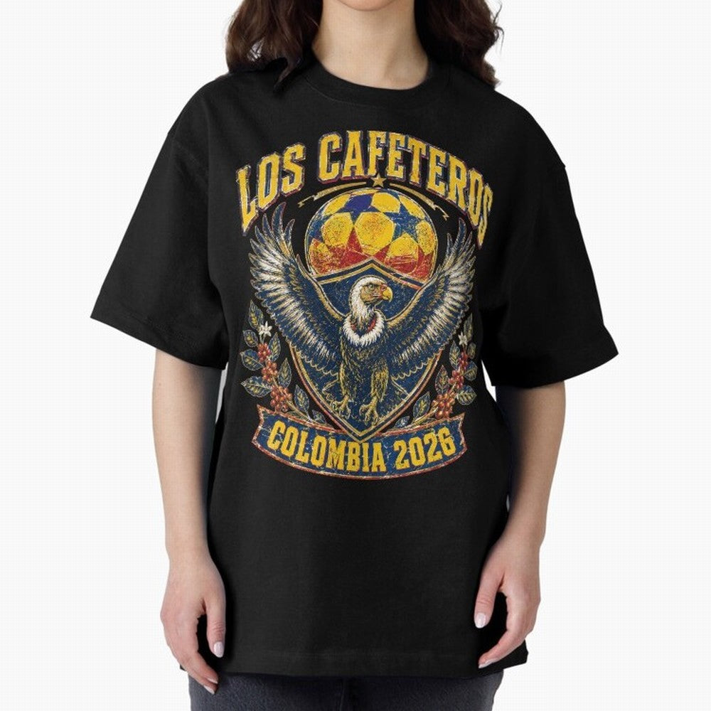 Los Cafeteros Colombia 2026 World Cup Soccer T-Shirt Classic T-Shirt Back Your Heroes with Match Day Hype around FIFA World Cup 2026, Messi, Neymar and Mbappe, Brazil, Portugal and Argentina, Football History, Final Match Energy, Crowd Noise and
