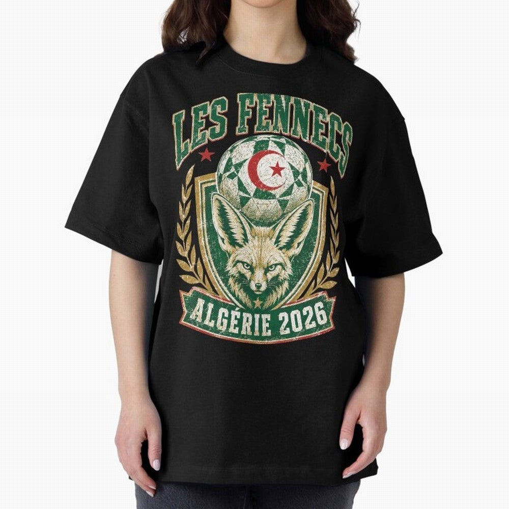 Les Fennecs Alg¨¦rie 2026 World Cup Soccer T-Shirt Classic T-Shirt Live for the Drama of FIFA World Cup 2026 Group Stage for Fans of Mbappe and Neymar and Spain and Netherlands, Bringing Champion Mindset, Group Stage Buzz, Knockout Tension and