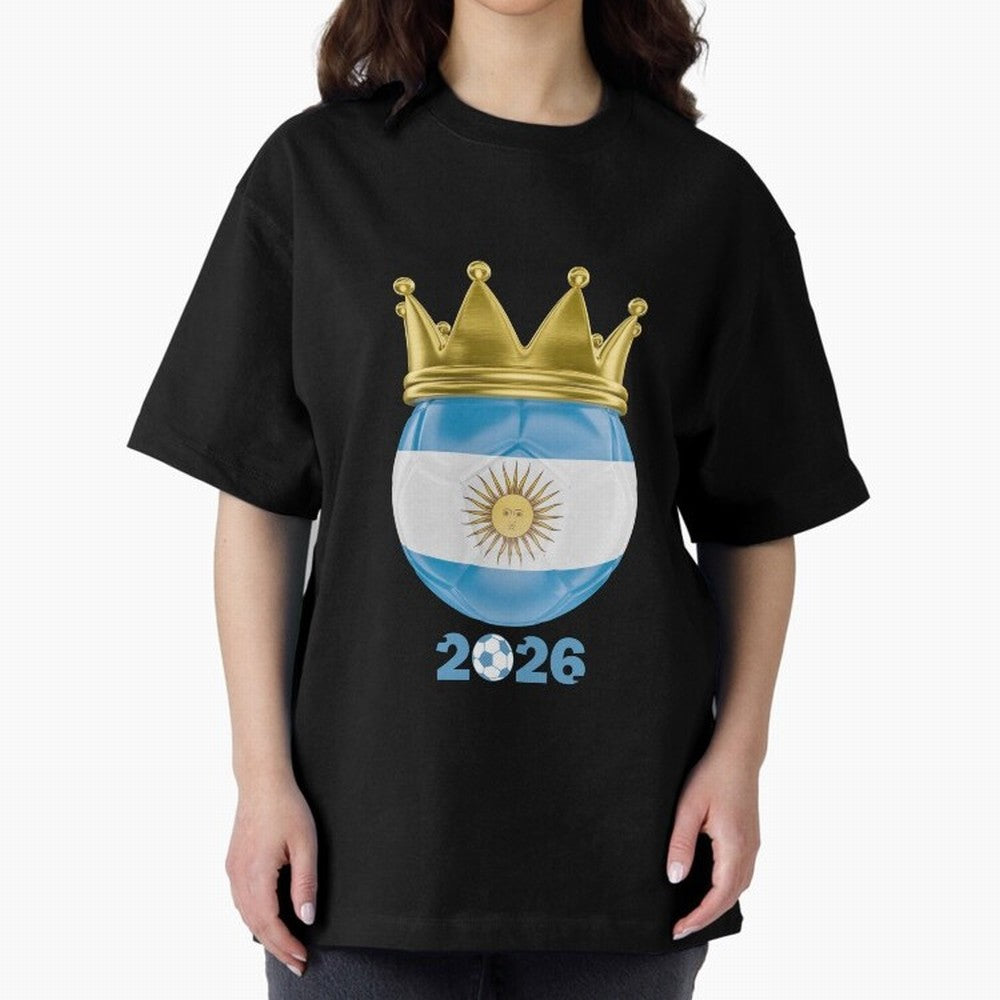 Argentina Football Champion Crown 2026 Classic T-Shirt Back Your Heroes with FIFA World Cup 2026 USA Canada Mexico Built around Messi, Argentina Energy, Tournament Hype, Historic Matchups, Family Viewing Parties and Global Sports Pride; Perfect for