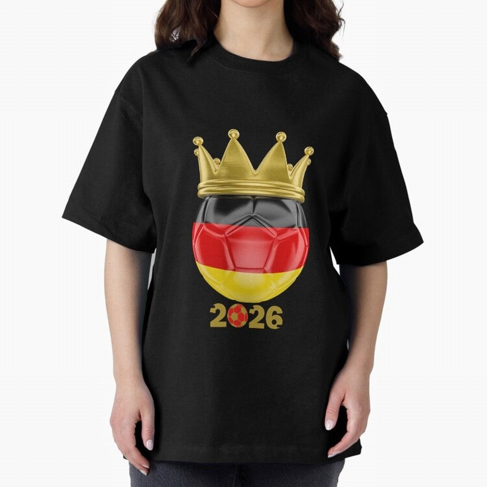 Germany Football Champion Crown 2026 Classic T-Shirt Cheer for FIFA World Cup 2026 Group Stage Spirit, Inspired by Argentina, France and Brazil, Haaland and Mbappe, Classic Soccer Heritage, Championship Pressure, Fan Loyalty and International