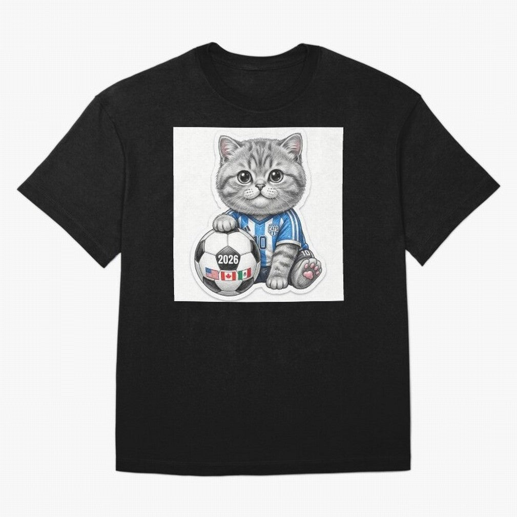 Cute Soccer Kitten #10 - FIFA 2026 World Cup Fan Art Classic T-Shirt Capture Stadium Memories from the FIFA World Cup 2026 Group Stage Journey through Cristiano Ronaldo Highlights, France and Portugal Pride, Soccer Culture, Superstar Moments,