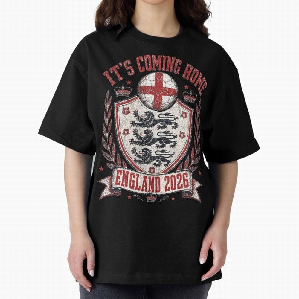 It's Coming Home England 2026 World Cup Soccer T-Shirt Classic T-Shirt Live the Energy of Match Day Hype around FIFA World Cup 2026 Group Stage, Messi, CR7 and Mbappe, Spain, Champion Mindset, Group Stage Buzz, Knockout Tension and Passionate Fan
