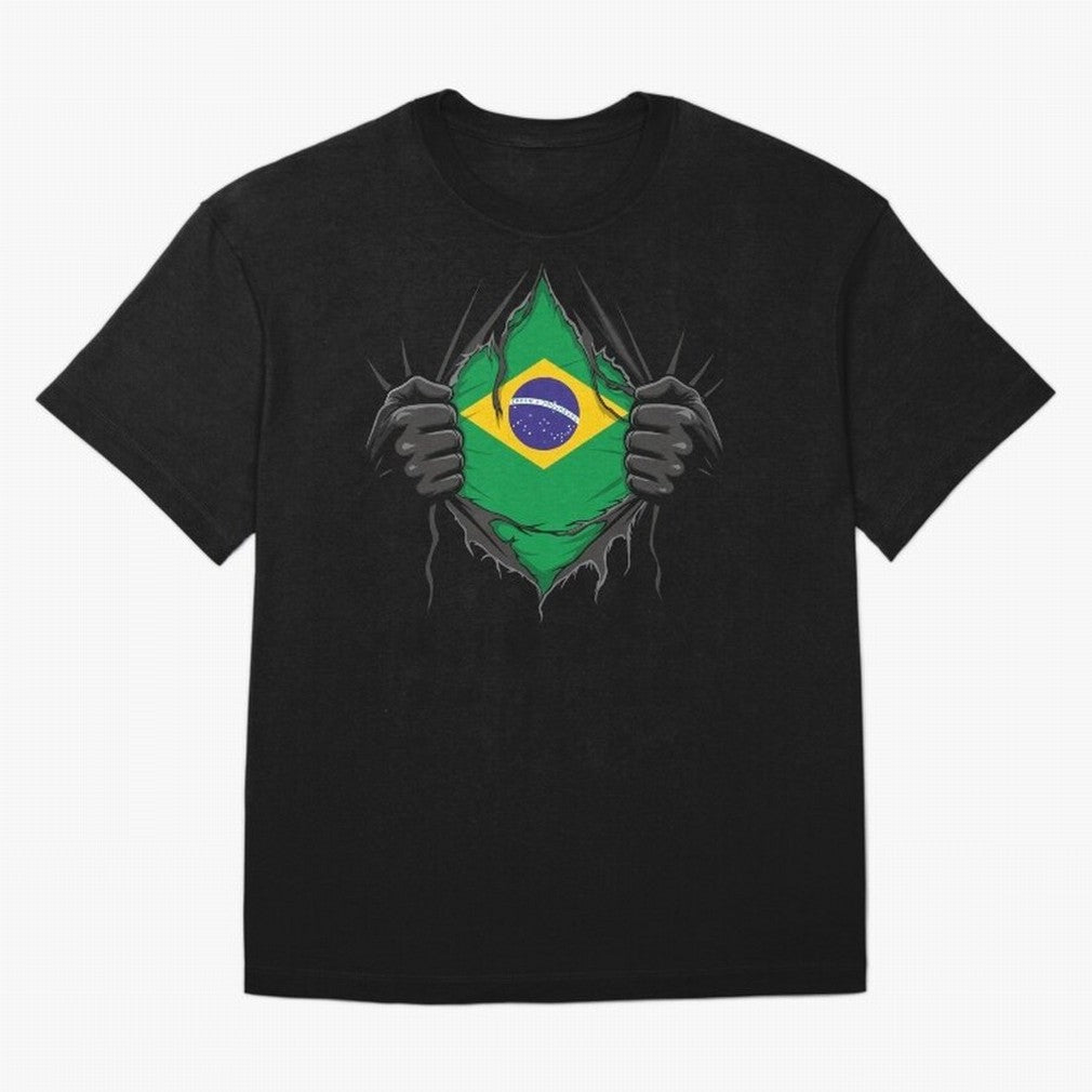Brazil Flag - National Team Fans Classic T-Shirt Show Match Day Excitement for FIFA World Cup 2026 Group Stage Spirit, Connected to Brazil, CR7, Classic Soccer Heritage, Championship Pressure, Fan Loyalty and International Pride; Built for