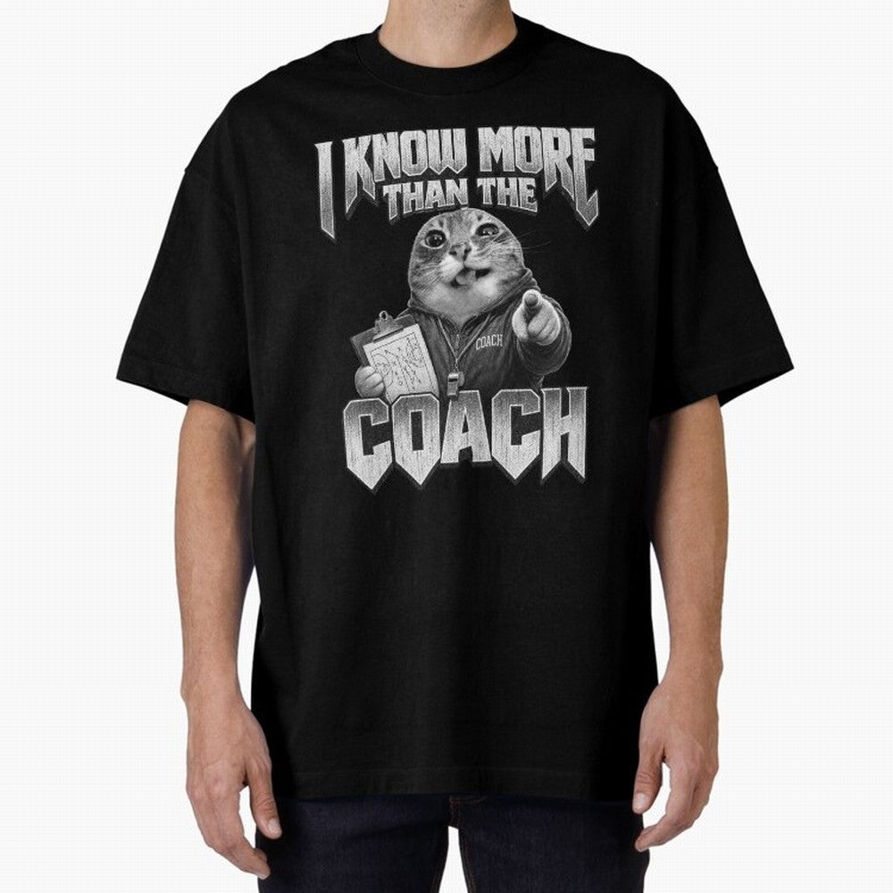 I Know More Than The Coach Funny World Cup 2026 Meme USA Soccer Fan Silly Cat Classic T-Shirt Feel FIFA World Cup 2026 Group Stage for Fans of CR7 and Brazil, Bringing Sports Nostalgia, International Competition, Famous Players and Unforgettable