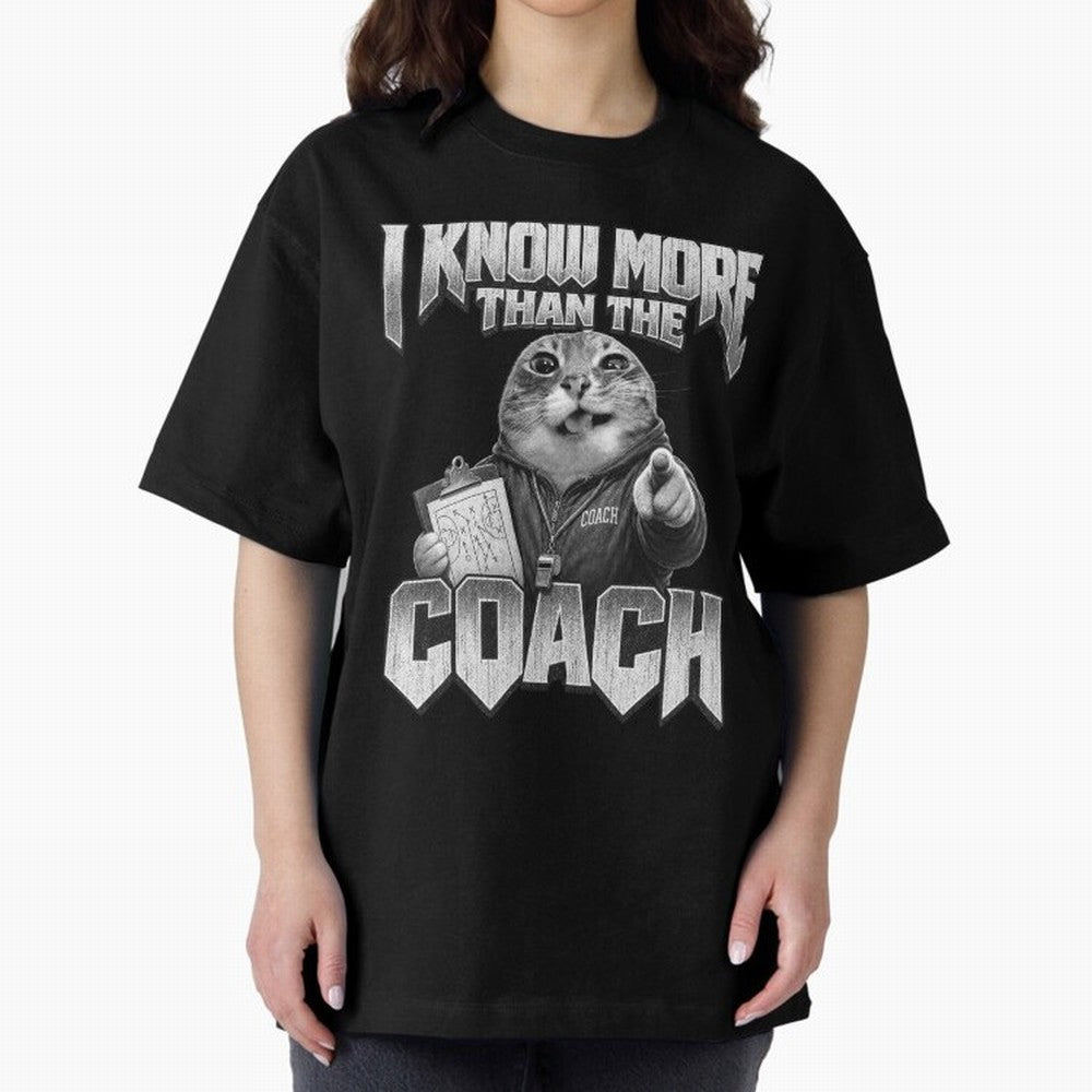 I Know More Than The Coach Funny World Cup 2026 Meme USA Soccer Fan Silly Cat Classic T-Shirt Feel FIFA World Cup 2026 Group Stage for Fans of CR7 and Brazil, Bringing Sports Nostalgia, International Competition, Famous Players and Unforgettable