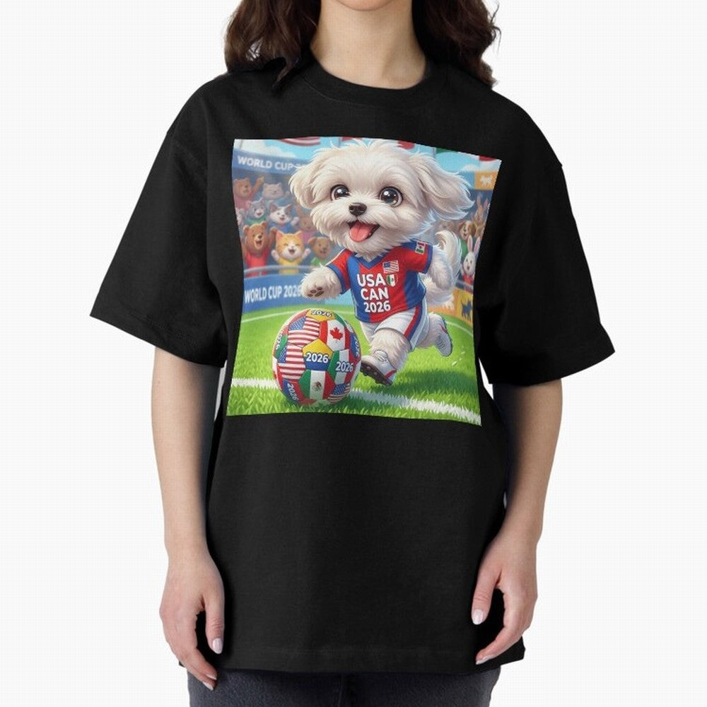 Cute Maltese Soccer Star - FIFA 2026 World Cup Edition Classic T-Shirt Make the Season About Global Football Passion for FIFA World Cup 2026 Group Stage, Connected to CR7, England and Germany, Soccer Culture, Superstar Moments, National Team Dreams