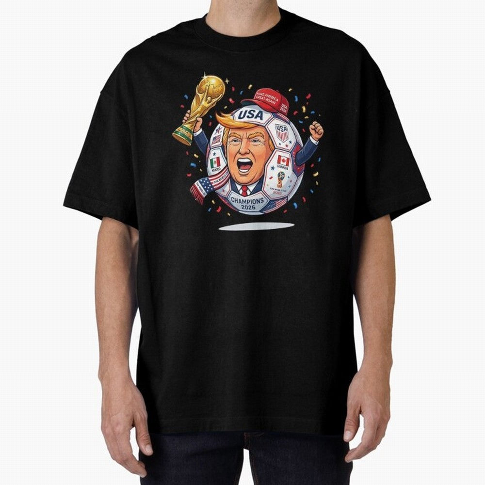 Donald Trump 2026 World Cup Soccer Champion Illustration Classic T-Shirt Treasure Match Day Hype around FIFA World Cup 2026, Cristiano Ronaldo, Haaland and CR7, Argentina and Brazil, Football Passion, Legendary Performances, Festival Vibes and