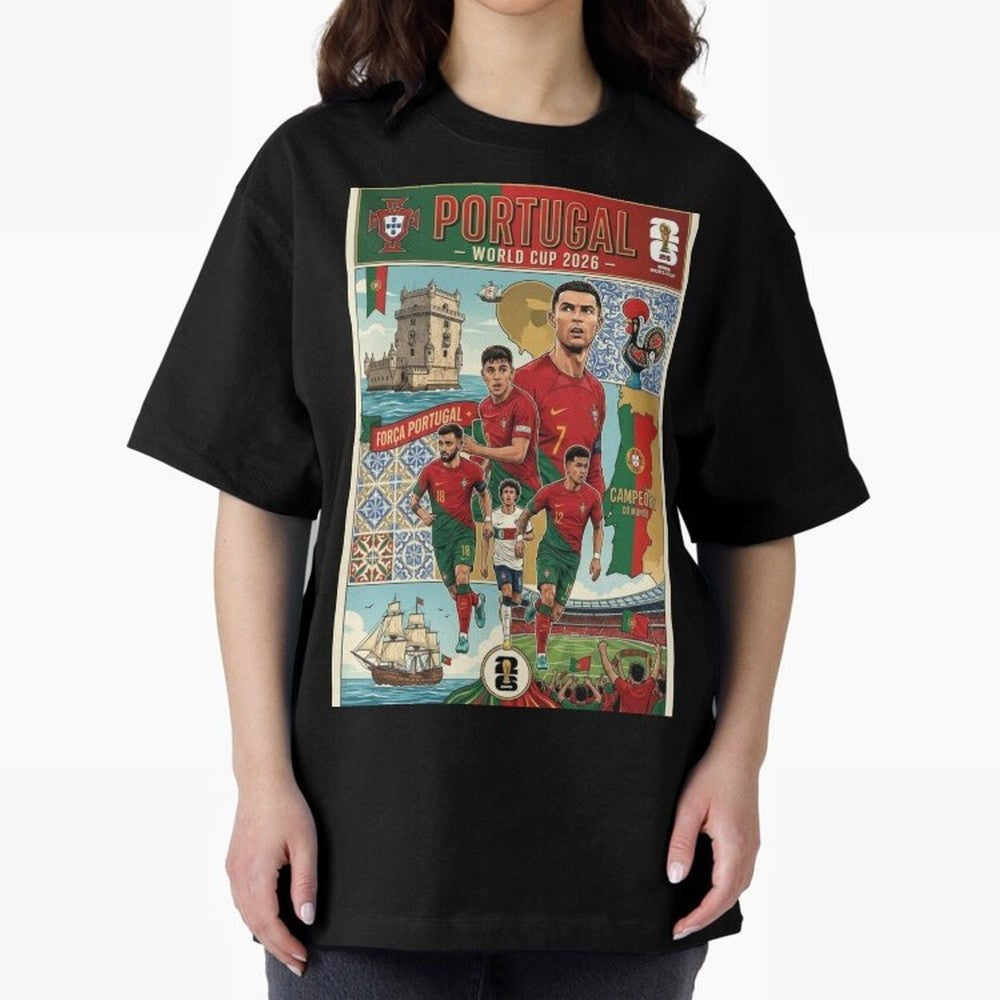 Portugal 2026 ¨C In Search of Glory Classic T-Shirt Bring a Vintage Feel to Global Football Passion for FIFA World Cup 2026 Group Stage, Featuring Mbappe and Neymar, Brazil, Fan Favorite Moments, National Team Passion, Big Match Drama and Soccer