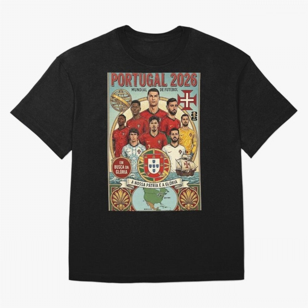 Portugal 2026 ¨C In Search of Glory Classic T-Shirt Relive Legendary Nights from the FIFA World Cup 2026 Group Stage Journey through Cristiano Ronaldo Highlights, France and Portugal Pride, Tournament Hype, Historic Matchups, Family Viewing Parties