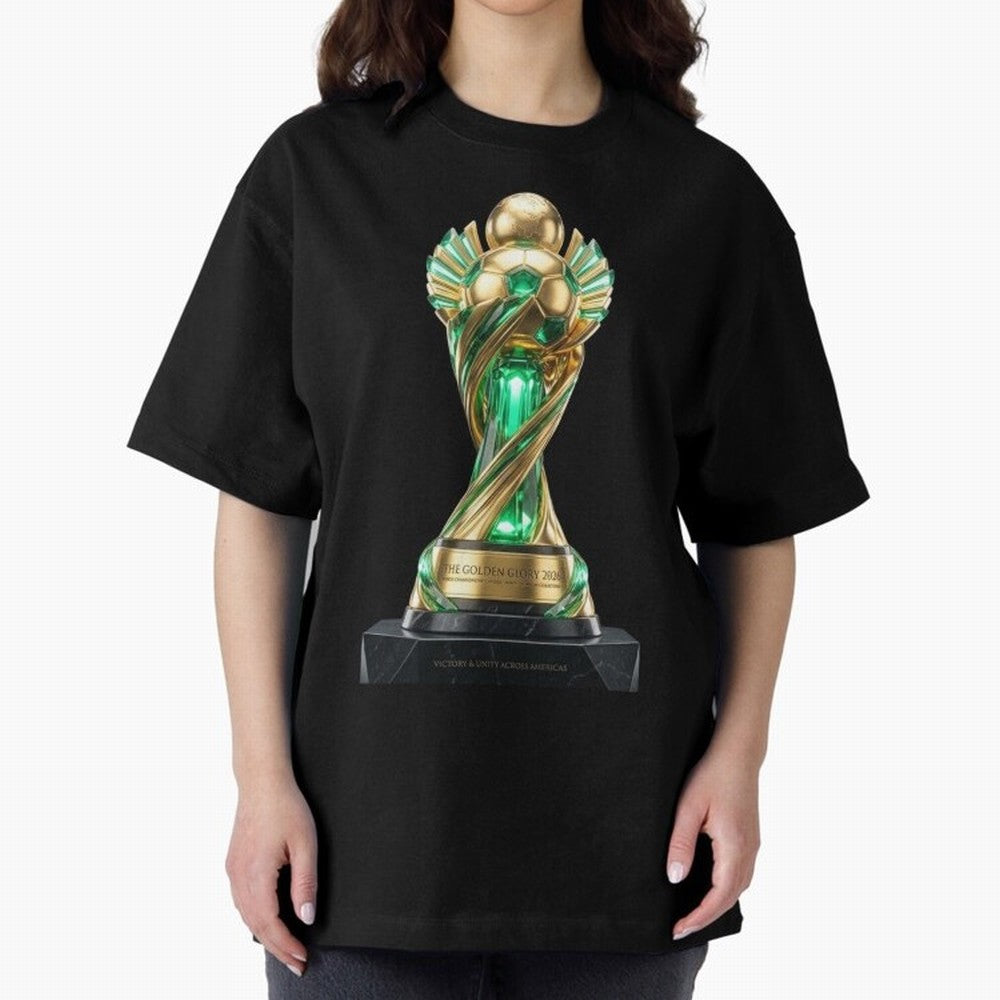 The Golden Glory 2026 - Futurist Soccer Trophy Classic T-Shirt Share the Excitement of the FIFA World Cup 2026 Journey through CR7 and Messi Highlights, Germany Pride, Vintage Soccer Flavor, Modern Football Stars, National Flags and Final Night