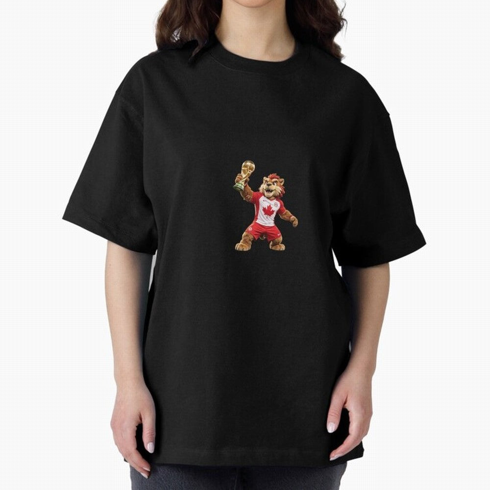 Canada Soccer Mascot Champion - Canadian Football Victory Trophy 2026 Classic T-Shirt Follow Global Football Passion for FIFA World Cup 2026 USA Canada Mexico, Driven by Haaland and Mbappe, Spain, Football Festival Excitement, Trophy Ambitions,