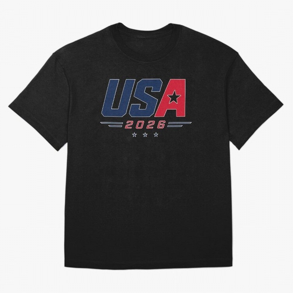 USA 2026 Soccer Fan Shirt | American Football Supporter Minimal Design Classic T-Shirt Support Iconic Players in FIFA World Cup 2026 USA Canada Mexico for Fans of Messi, Neymar and Mbappe and Germany, Bringing Global Supporter Spirit, Legendary