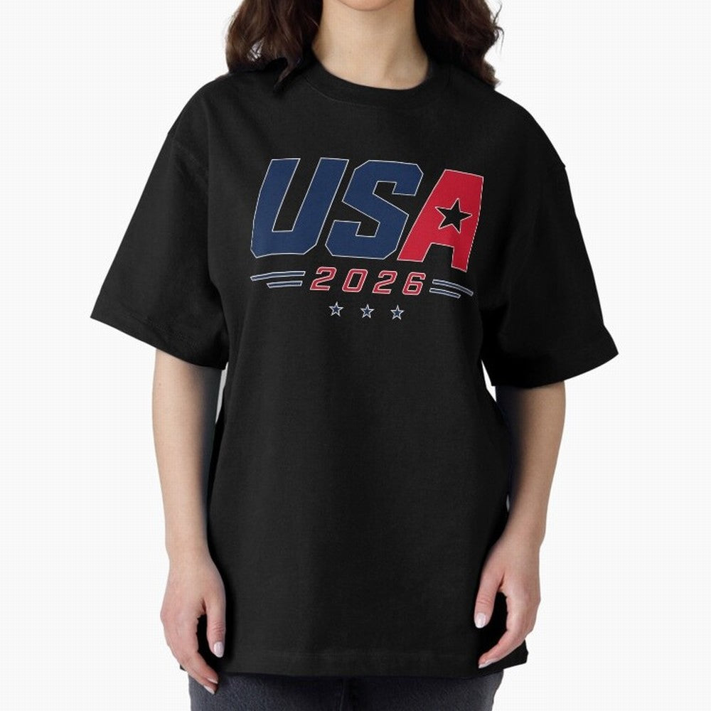 USA 2026 Soccer Fan Shirt | American Football Supporter Minimal Design Classic T-Shirt Support Iconic Players in FIFA World Cup 2026 USA Canada Mexico for Fans of Messi, Neymar and Mbappe and Germany, Bringing Global Supporter Spirit, Legendary